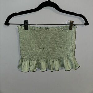 Forever 21 Light Green Strapless Top